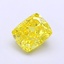 1.31 Ct. Fancy Vivid  Yellow Cushion Lab Grown Diamond