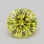 1.05 Ct. Fancy Vivid  Yellow Round Lab Grown Diamond