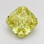 3.01 Ct. Fancy Intense  Yellow Cushion Lab Grown Diamond