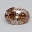 3.04 Ct. Fancy  Brown Oval Lab Grown Diamond