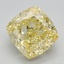 2.82 Ct. Fancy Intense Yellow Cushion Lab Grown Diamond