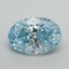 3.07 Ct. Fancy Vivid Blue Oval Lab Grown Diamond