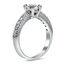 The Lobelia Ring, smalltop view on a hand