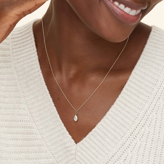 Teardrop Moissanite Pendant - Brilliant Earth
