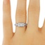 The Felicia Ring, smalltop view on a hand