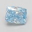 1.53 Ct. Fancy Vivid Blue Cushion Lab Grown Diamond