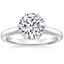 18K White Gold Simply Tacori Crown Diamond Ring, smalltop view