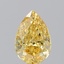 0.96 Ct. Fancy Vivid Yellow Pear Lab Grown Diamond