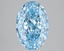 3.04 Ct. Fancy Vivid Blue Oval Lab Grown Diamond