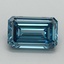 1.00 Ct. Fancy Vivid Blue Emerald Lab Grown Diamond