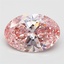 7.27 Ct. Fancy Vivid  Pink Oval Lab Grown Diamond