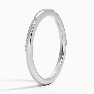 Camellia Wedding Ring in 18K White Gold