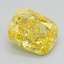0.80 Ct. Fancy Vivid  Yellow Cushion Lab Grown Diamond