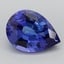11.1x8mm Unheated Violet Pear Tanzanite