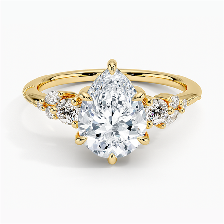 Camellia Three Stone Diamond Ring - Brilliant Earth