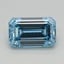 0.91 Ct. Fancy Intense Blue Emerald Lab Grown Diamond