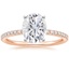 14K Rose Gold Ballad Half Coverage Diamond Ring (1/8 ct. tw.), smalltop view