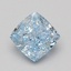 1.06 Ct. Fancy Vivid Blue Cushion Lab Grown Diamond