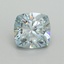 1.58 Ct. Fancy Greenish Blue Cushion Lab Grown Diamond