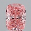 1.52 Ct. Fancy Vivid Pink Cushion Lab Grown Diamond
