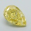 5.30 Ct. Fancy Vivid Yellow Pear Lab Grown Diamond