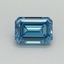 1.02 Ct. Fancy Vivid Blue Emerald Lab Grown Diamond