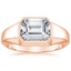 14K Rose Gold Haiden Bezel Ring, smalltop view