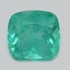 7.0x6.9mm  Green  Cushion   Emerald