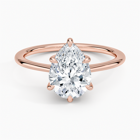 14K Rose Gold Elle Hidden Halo Diamond Ring