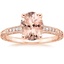 14K Rose Gold Hudson Engraved Diamond Ring, smalltop view