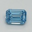 1.0 Ct. Fancy Vivid Malibu Blue Emerald Lab Grown Diamond