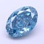 3.06 Ct. Fancy Vivid Blue Oval Lab Grown Diamond