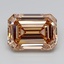 7.40 Ct. Light  Brown Emerald Lab Grown Diamond