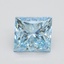 5.01 Ct. Fancy Vivid Blue Princess Lab Grown Diamond