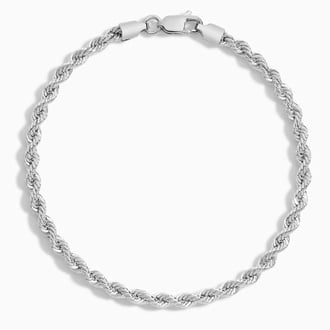 Bailey 6.5 in. Lightweight Rope Chain Bracelet (2.7mm)