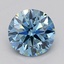 1.09 Ct. Fancy Vivid  Blue Round Lab Grown Diamond
