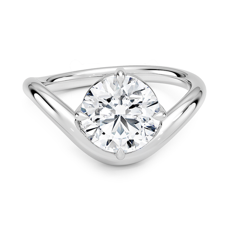 Platinum Silhouette Solitaire Ring