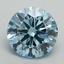 3.27 Ct. Fancy Vivid Blue Round Lab Grown Diamond