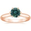 14K Rose Gold Catalina Solitaire Ring, smalltop view