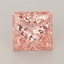 1.60 Ct. Fancy Vivid Orange Pink Princess Lab Grown Diamond