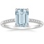 18K White Gold Viviana One-Quarter Coverage Diamond Ring, smalltop view