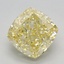 3.15 Ct. Fancy Intense Yellow Cushion Lab Grown Diamond