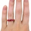 The Maida Ring, smallzoomed in top view on a hand