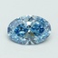 1.7 Ct. Fancy Vivid Blue Oval Lab Grown Diamond