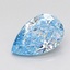 1.13 Ct. Fancy Vivid Blue Pear Lab Grown Diamond