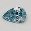 0.72 Ct. Fancy Vivid Blue Pear Lab Grown Diamond