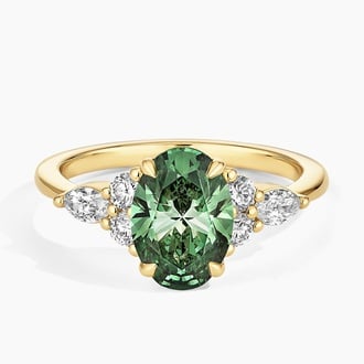Luxe Nadia Pacific Green Oval Lab Diamond Ring (2 2/5 ct. tw.)