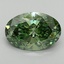 2.18 Ct. Fancy Vivid Green Oval Lab Grown Diamond