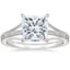 18K White Gold Tressa Split Shank Diamond Ring, smalltop view