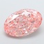 10.11 Ct. Fancy Vivid Pink Oval Lab Grown Diamond